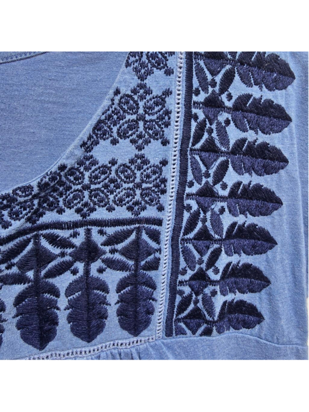 Women's GAP Blue Embroidered Short Sleeve Tee M - Picture 4 of 8